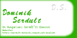 dominik serdult business card